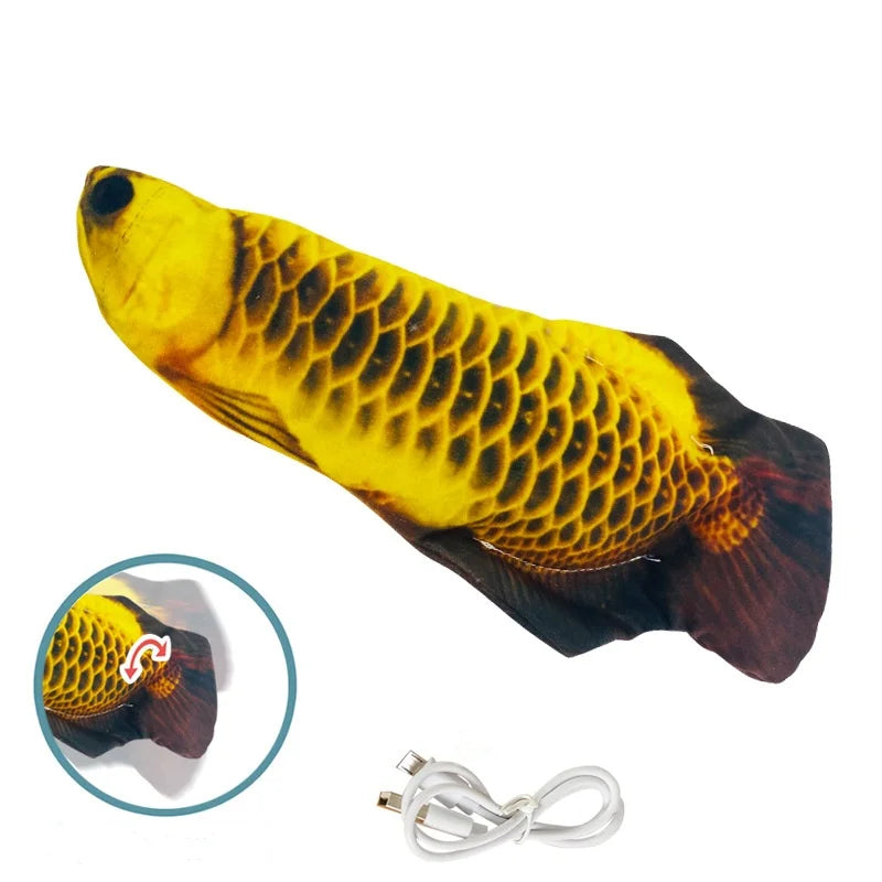 Interactive Electric Floppy Fish Cat Toy with USB Charging-My Little Pet