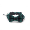 Adjustable Plaid Christmas Cat Collar with Bow Tie and Bell - Breakaway Design for Pets-My Little Pet