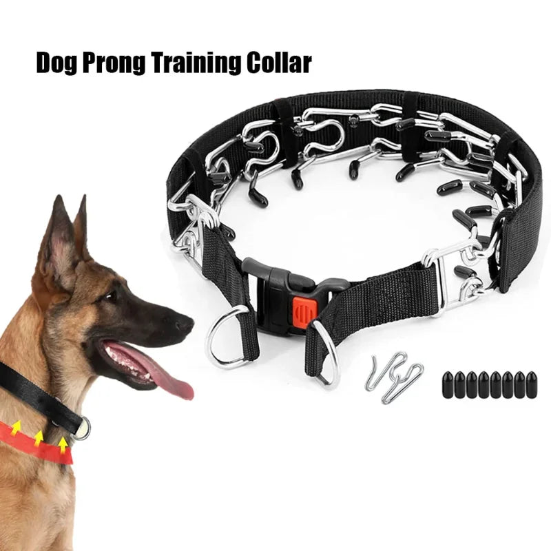 Quick Release Dog Prong Training Collar with Padded Nylon Cover-My Little Pet