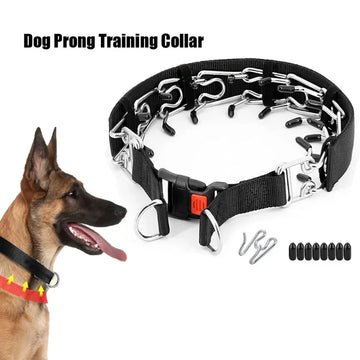 Quick Release Dog Prong Training Collar with Padded Nylon Cover-My Little Pet