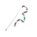 Colorful Caterpillar Feather Cat Toy Teaser Wand – Interactive Fun for Cats-My Little Pet