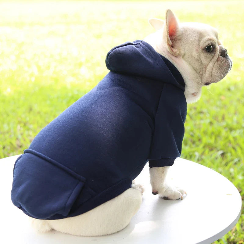 Stylish Dog Hoodie for Autumn and Winter - Warm Polyester Sweater for Small Pets-My Little Pet