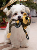 Interactive Plush Monkey Chew Toy for Small Dogs-My Little Pet