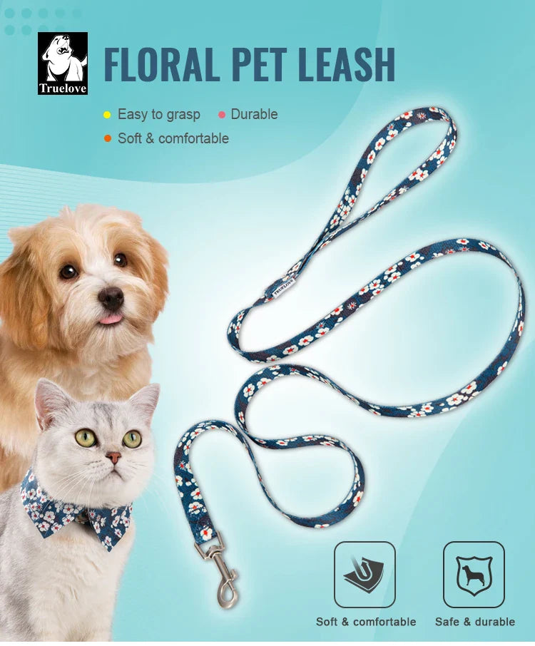 Truelove Spring Floral Pet Leash for Small to Medium Dogs and Cats-My Little Pet