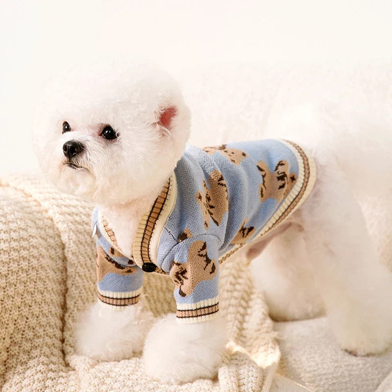 Luxury Striped Sweater for Small Pets - Chihuahua, Bichon Frise, and Cats-My Little Pet