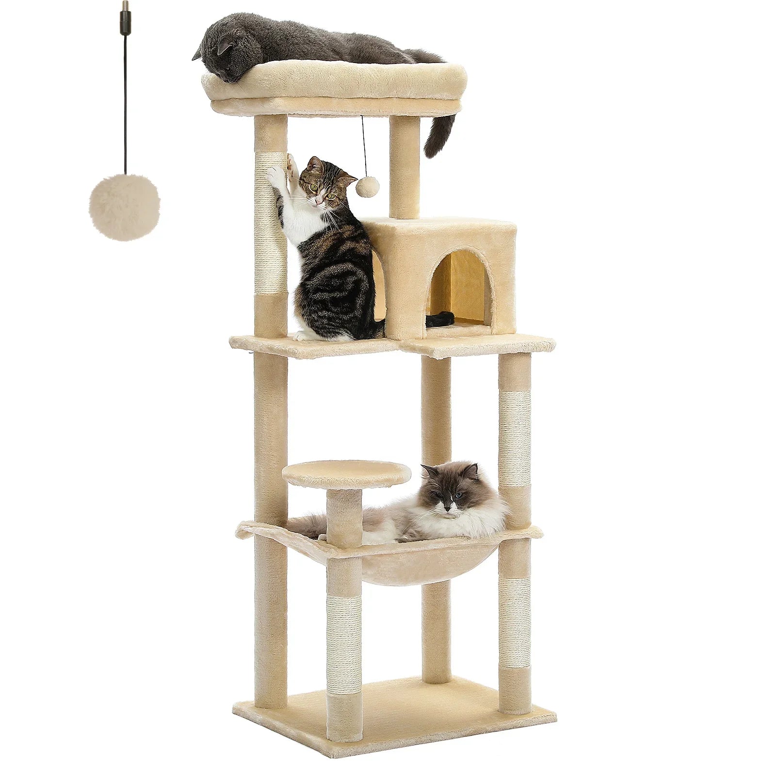 Multi-Level Cat Tree with Condo and Scratching Posts-My Little Pet