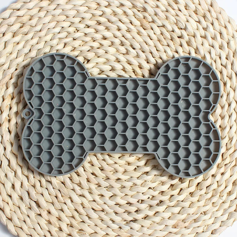 Bone-Shaped Silicone Lick Mat for Dogs and Cats-My Little Pet