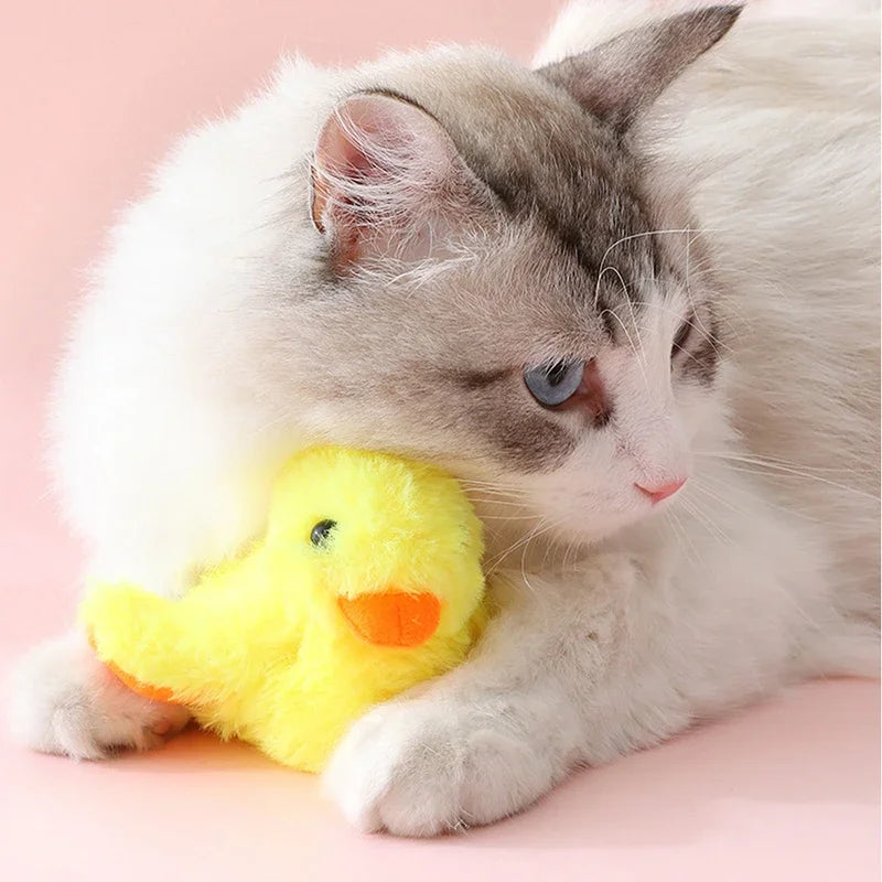 Interactive Flapping Duck Cat Toy with Vibration Sensor and Rechargeable Battery-My Little Pet