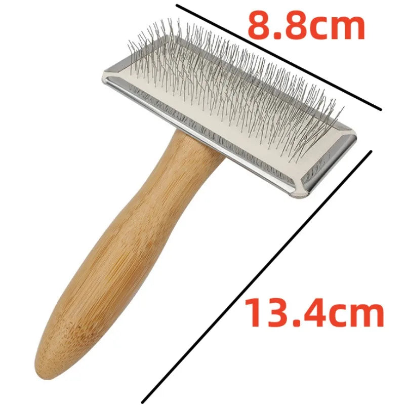 Premium Wooden Dog Comb and Cat Brush - Grooming and Massage Tool with Stainless Steel Teeth-My Little Pet