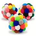 3-Piece Cat Toy Set: Plush, Woolen, and Bell Balls-My Little Pet