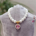 Elegant Adjustable Pearl Pet Necklace for Cats and Dogs-My Little Pet