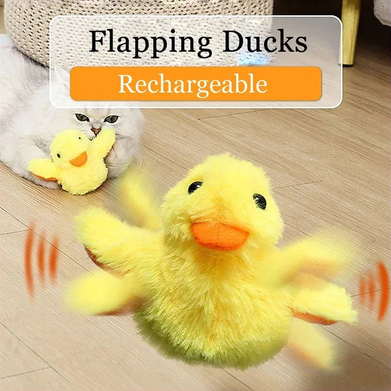 Interactive Flapping Duck Cat Toy with Vibration Sensor and Rechargeable Battery-My Little Pet