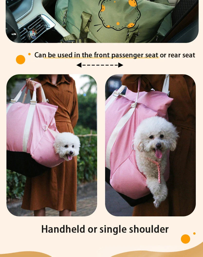 Waterproof Dog Car Seat Cover with Cushion-My Little Pet