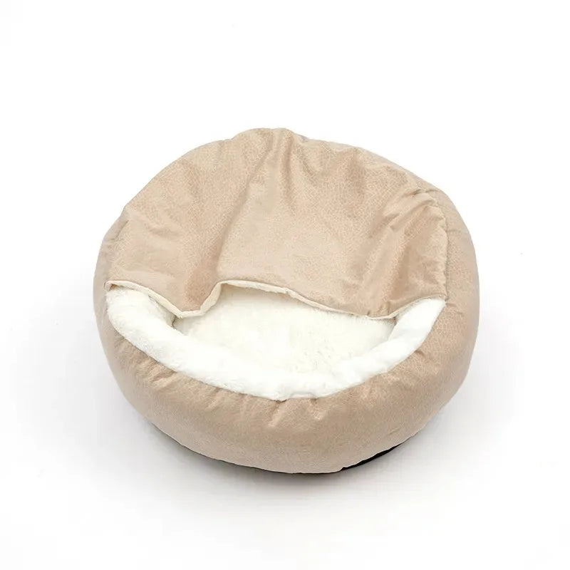 Orthopedic Pet Bed with Integrated Hooded Blanket-My Little Pet