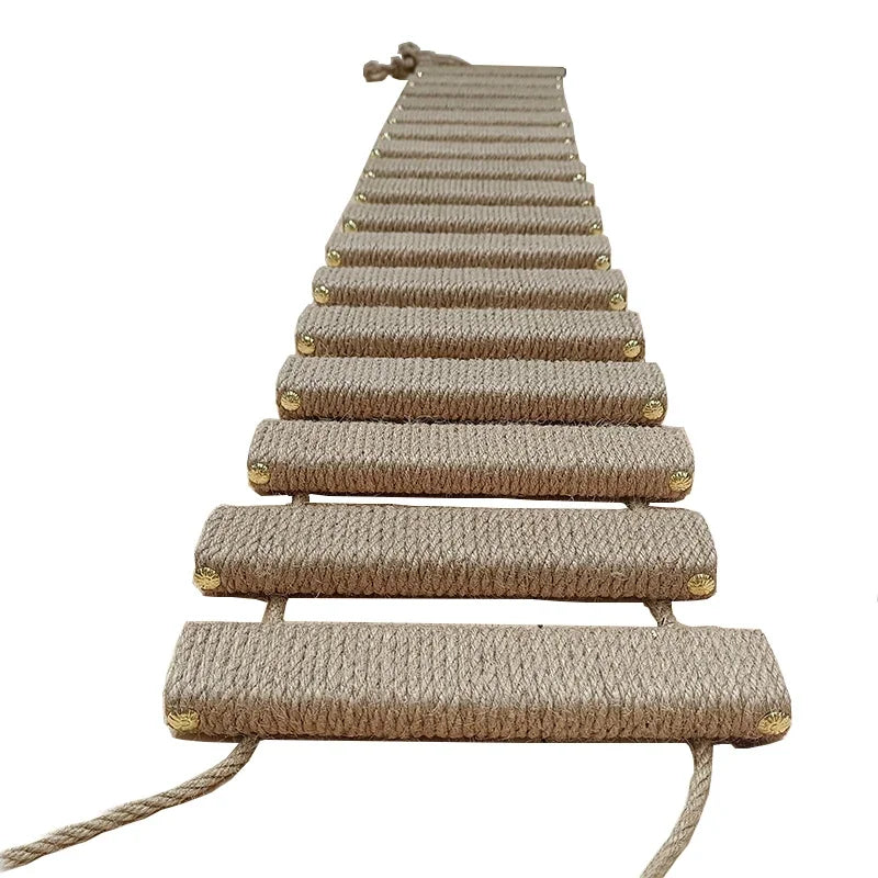 Wall-Mounted Cat Bridge with Sisal Scratching Post-My Little Pet