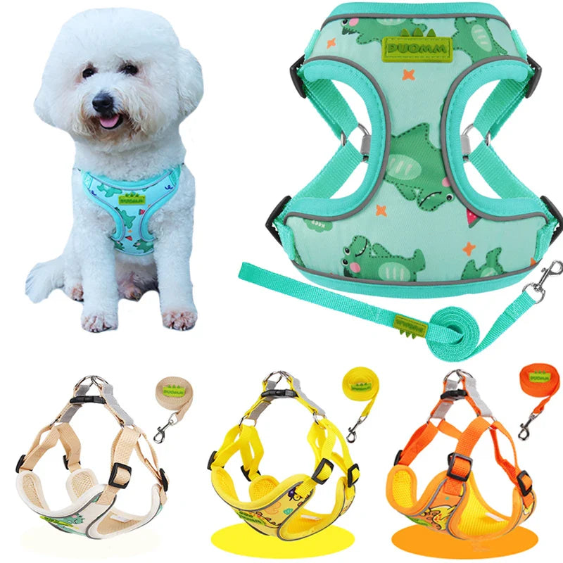 Reflective Dog Harness and Leash Set for Small to Medium Breeds-My Little Pet