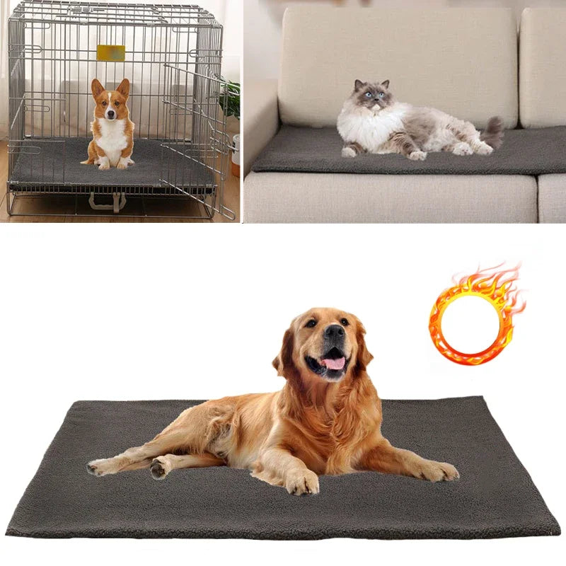 Self-Warming Pet Mat for Dogs and Cats - Thermal Bed Pad for Indoor and Outdoor Use-My Little Pet