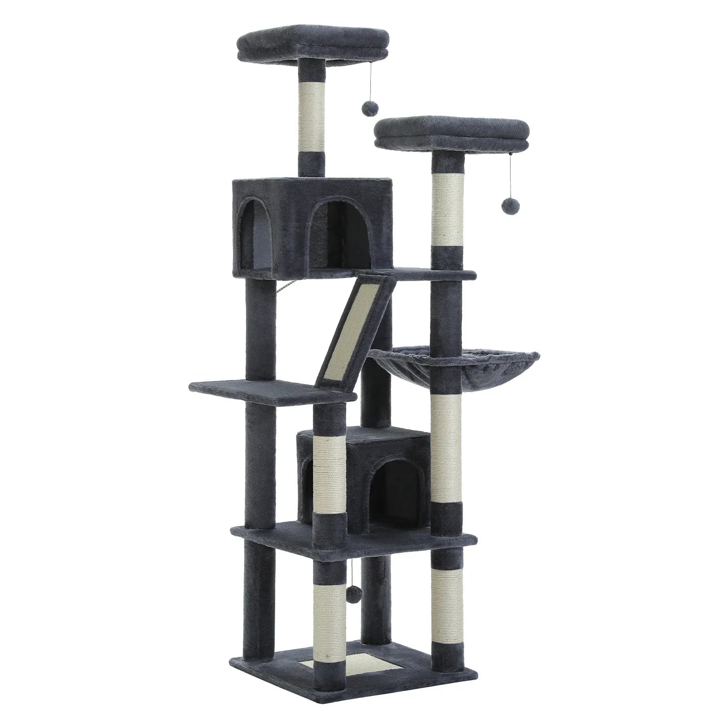 Multi-Level Cat Tree with Scratching Posts and Condos-My Little Pet