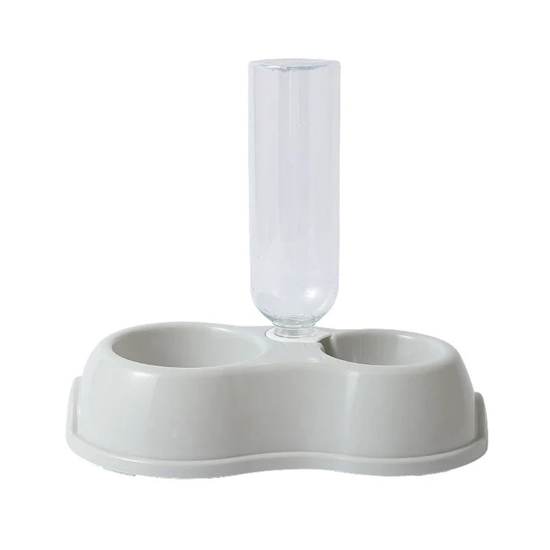 Dual Pet Bowl with Automatic Drinking and Feeding System for Dogs and Cats-My Little Pet