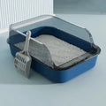 Semi-Enclosed Cat Litter Box with Scoop-My Little Pet