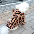 Warm Fleece Leopard Print Dog Hoodie for Small Dogs - Autumn/Winter Collection-My Little Pet