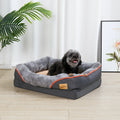 Orthopedic Foam Dog Bed with Cotton-Padded Bolster – Super Soft Pet Sleeping Mat (L-3XL)-My Little Pet