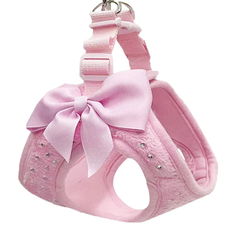 Elegant Soft Diamond Dog Harness Vest-My Little Pet