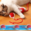 Interactive Rolling Cat Toy - Self-Teasing Red Ball for Pet Fun-My Little Pet