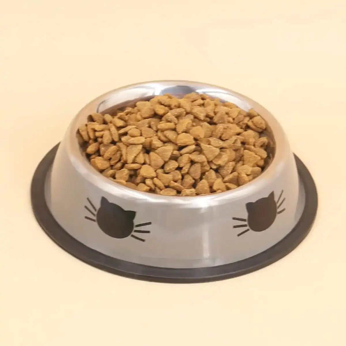 Supet Dog Cat Bowl – Non-Slip Rubber Base, Double Wall Insulated Stainless Steel Cat Bowl-My Little Pet