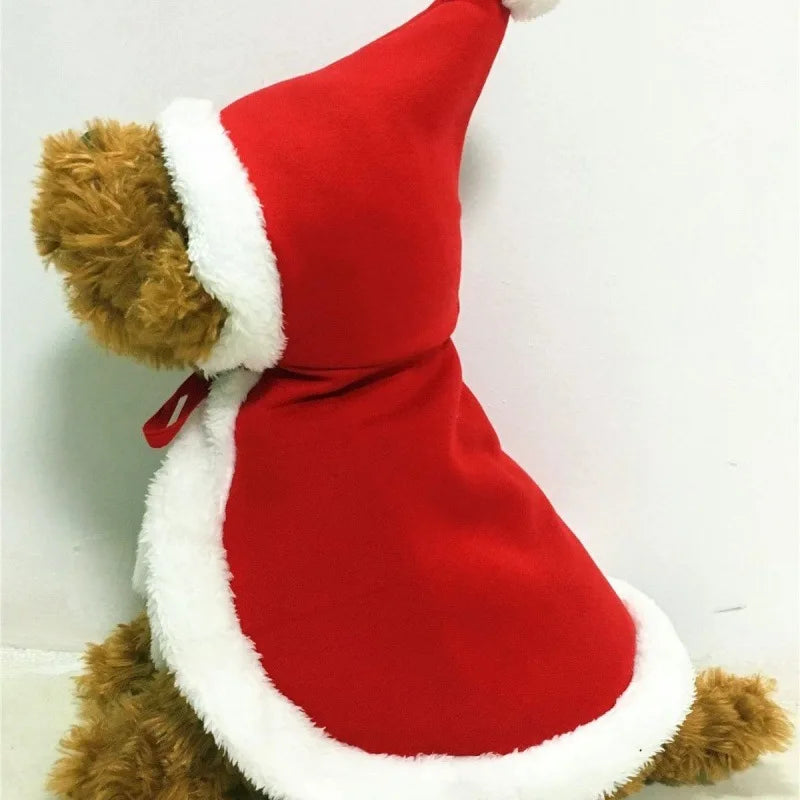 Santa Claus Pet Costume Christmas Cape-My Little Pet