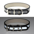 Reflective Leather Dog Collar for Enhanced Safety-My Little Pet