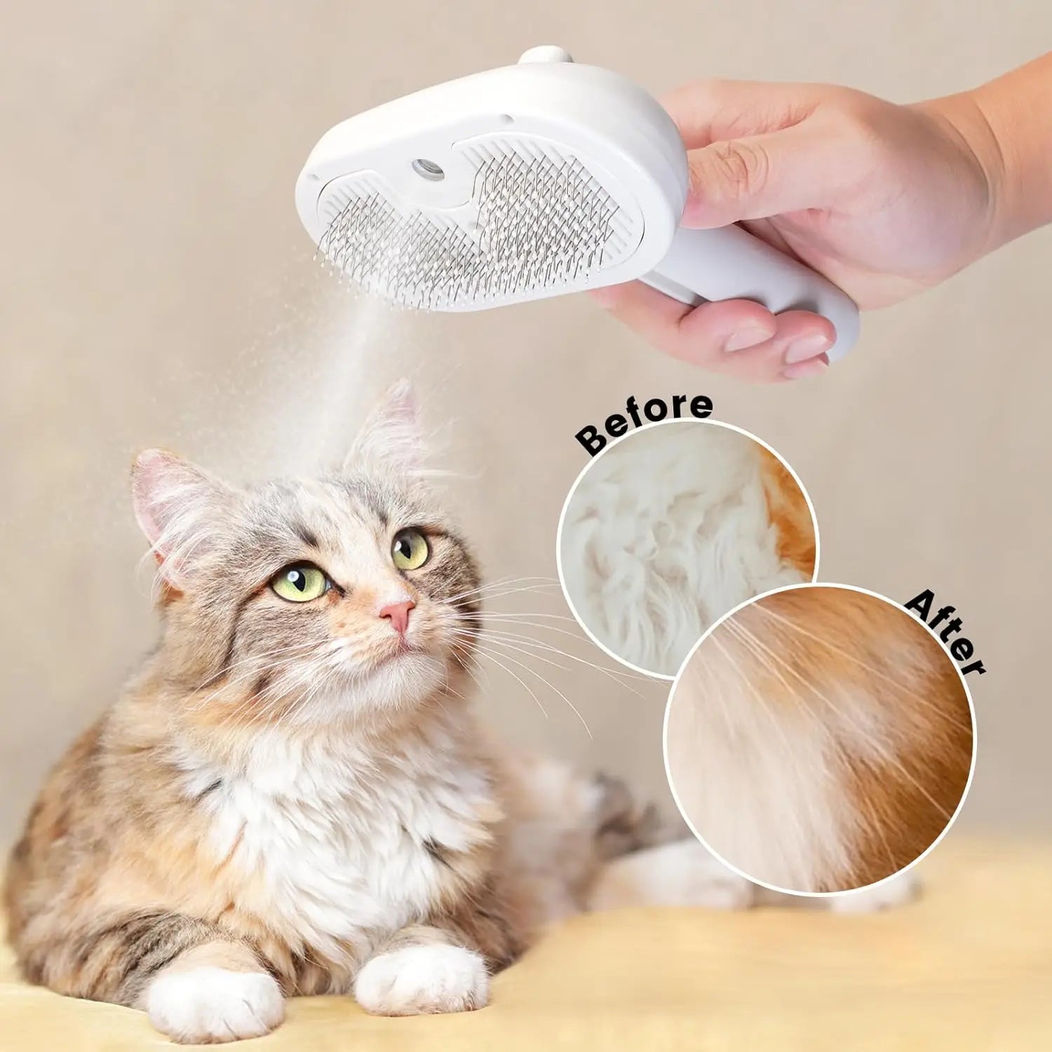 Multifunctional Pet Grooming Comb with Built-in Mist Humidifier for Dogs and Cats-My Little Pet