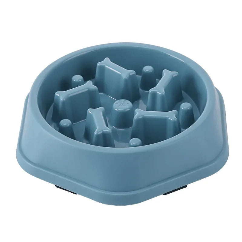 Pet Slow Food Bowl - Anti-Choking Feeder Dish for Dogs, PP Plastic Anti-Gulping Feeding Plate - My Little Pet