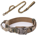 Reflective Nylon Dog Collar and Leash Set for Large Dogs - Tactical Training Gear-My Little Pet