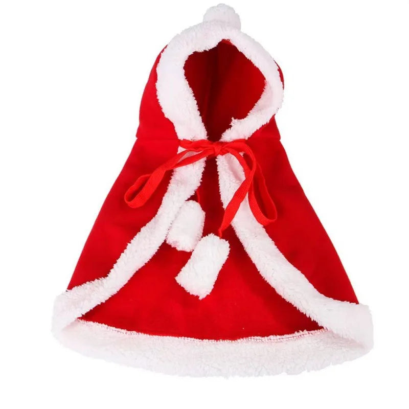 Santa Claus Pet Costume Christmas Cape-My Little Pet