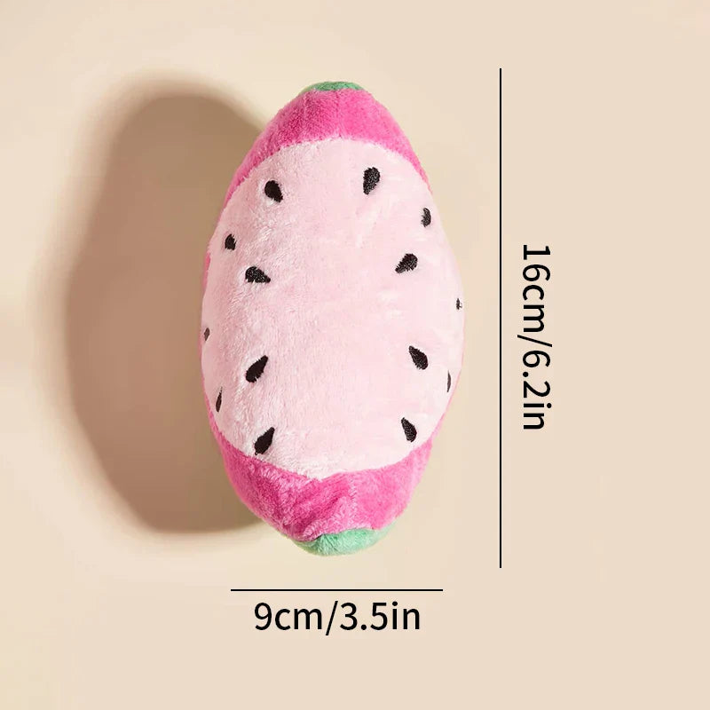 Interactive Watermelon-Shaped Plush Toy for Pets-My Little Pet