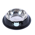 Stainless Steel Cat Food Bowl with Non-Slip Rubber Base-My Little Pet