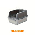 Extra Large Stainless Steel Cat Litter Box with Lid - Odor Resistant & Leak Proof-My Little Pet