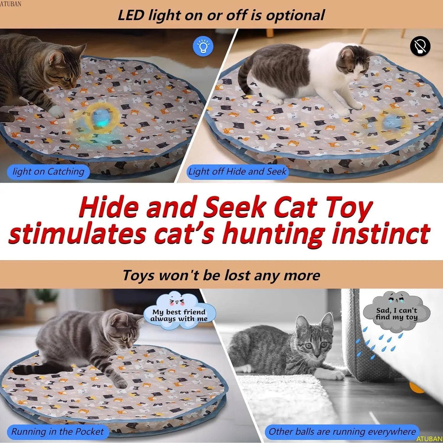 Interactive Electric Cat Toy with Motion Activation and Chirping Features-My Little Pet