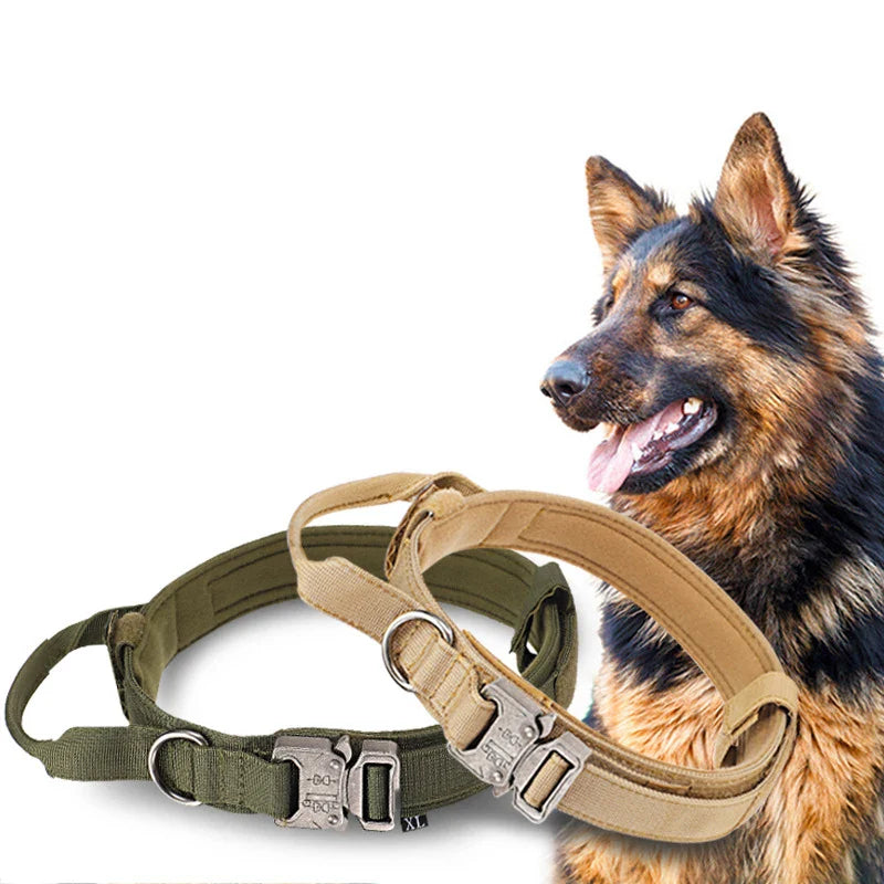 Reflective Nylon Dog Collar and Leash Set for Large Dogs - Tactical Training Gear-My Little Pet