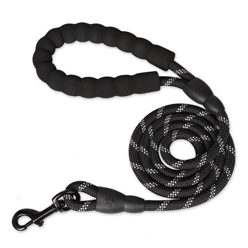 Heavy-Duty Rope Dog Leash – Padded Handle, Multiple Lengths (47" to 118") - My Little Pet