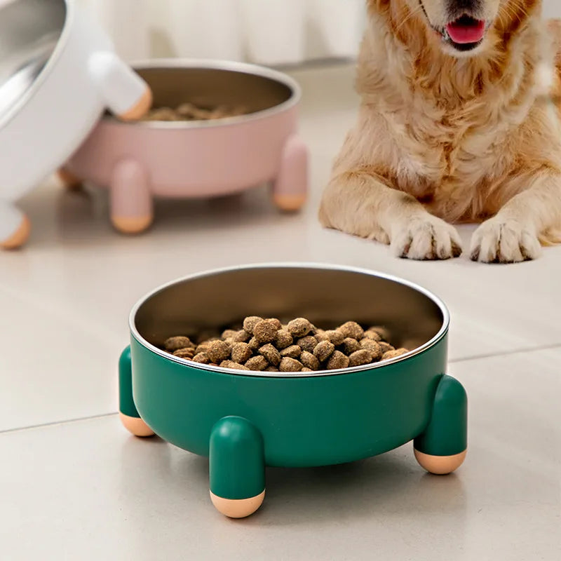 Elevated Stainless Steel Dog Bowl for Enhanced Neck Comfort-My Little Pet