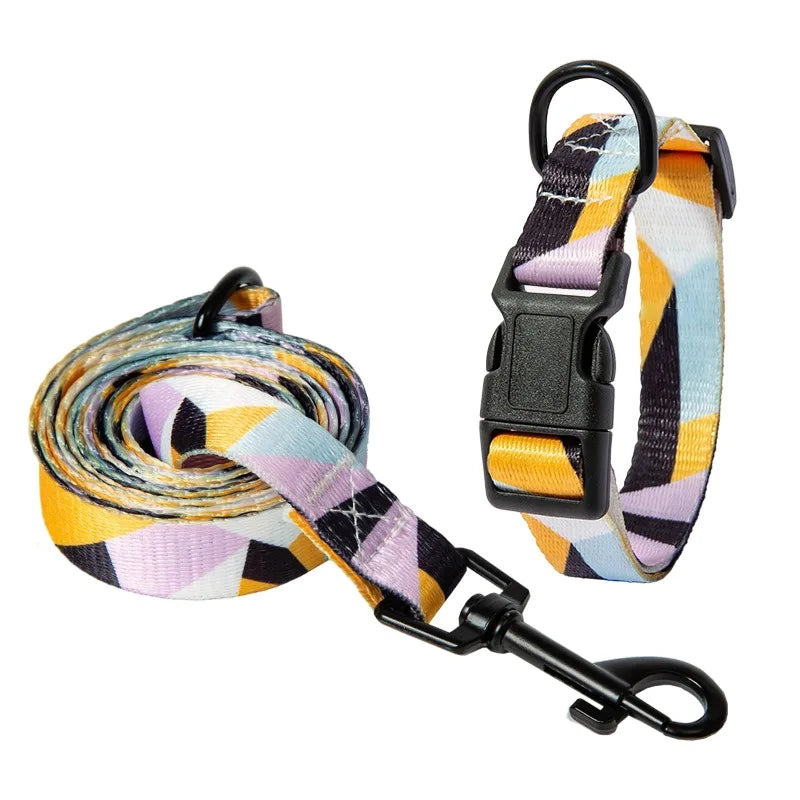 Bohemia Style Pet Collar and Leash Set for Dogs and Cats-My Little Pet