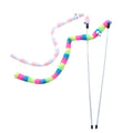 Colorful Caterpillar Feather Cat Toy Teaser Wand – Interactive Fun for Cats-My Little Pet