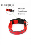 Reflective LED Dog Collar - USB Rechargeable and Button Battery Options-My Little Pet