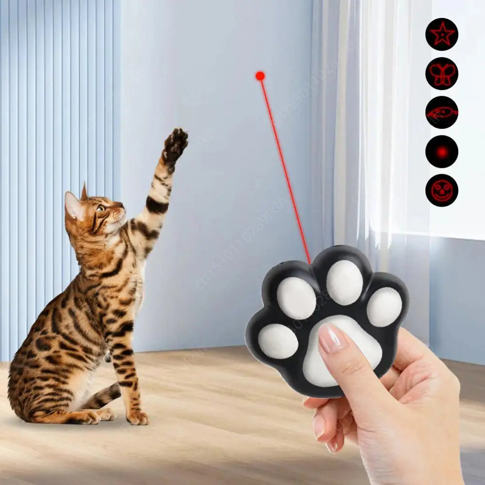 Interactive Laser Cat Toy with USB Charging and 5 Pattern Options-My Little Pet