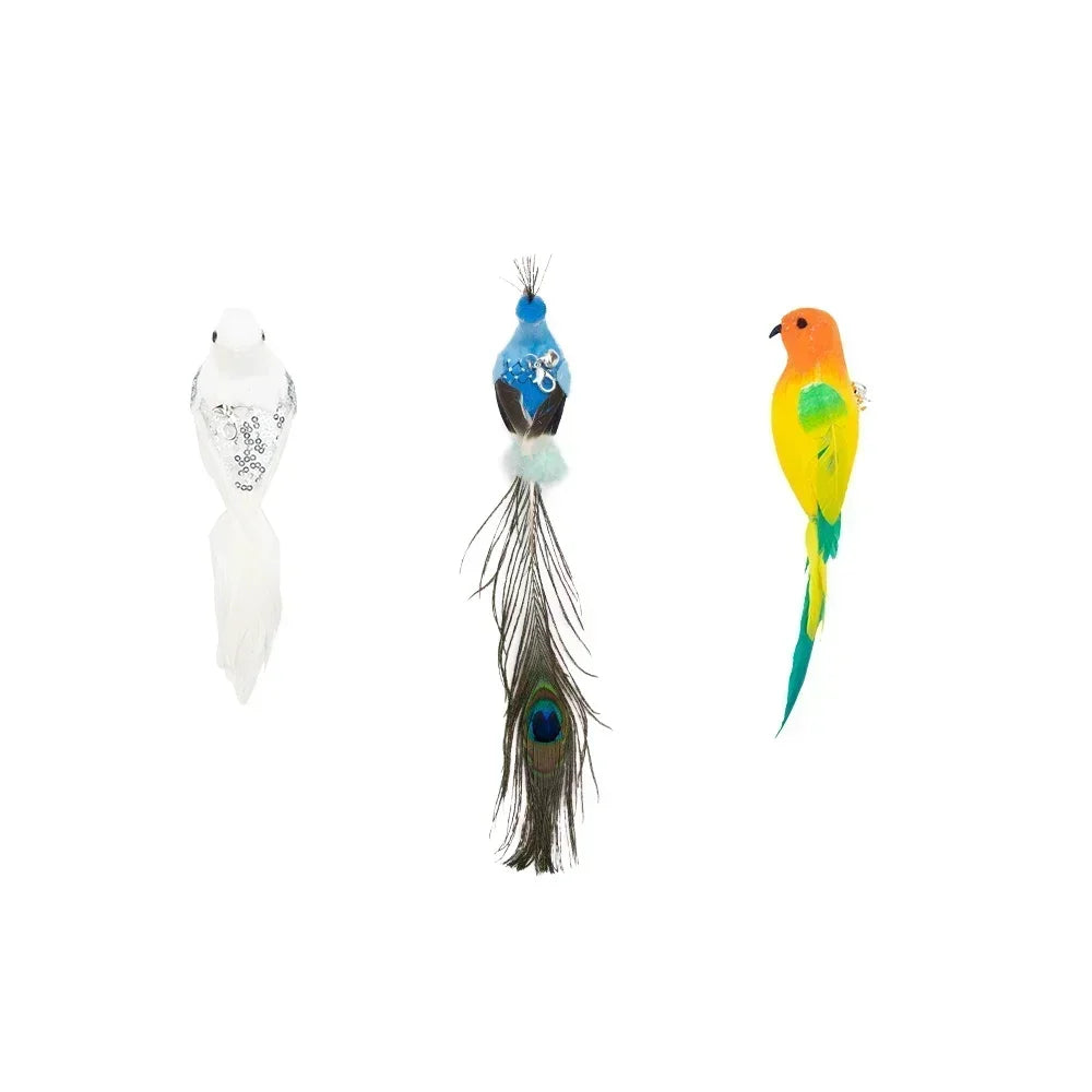 Interactive Peacock Feather Cat Toy with Bell and Suction Cup-My Little Pet