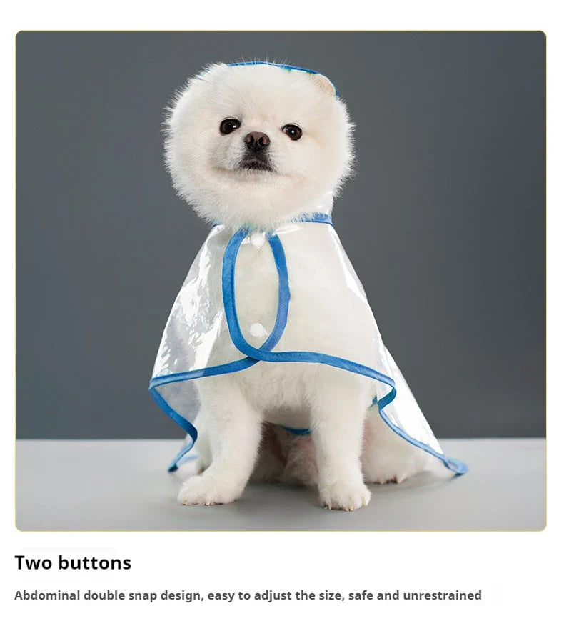 Transparent Raincoat for Dogs - Durable, Windproof, and Waterproof-My Little Pet