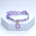 Cute Kawaii Cat and Small Dog Collar with Bell and Flower Design, Adjustable-My Little Pet