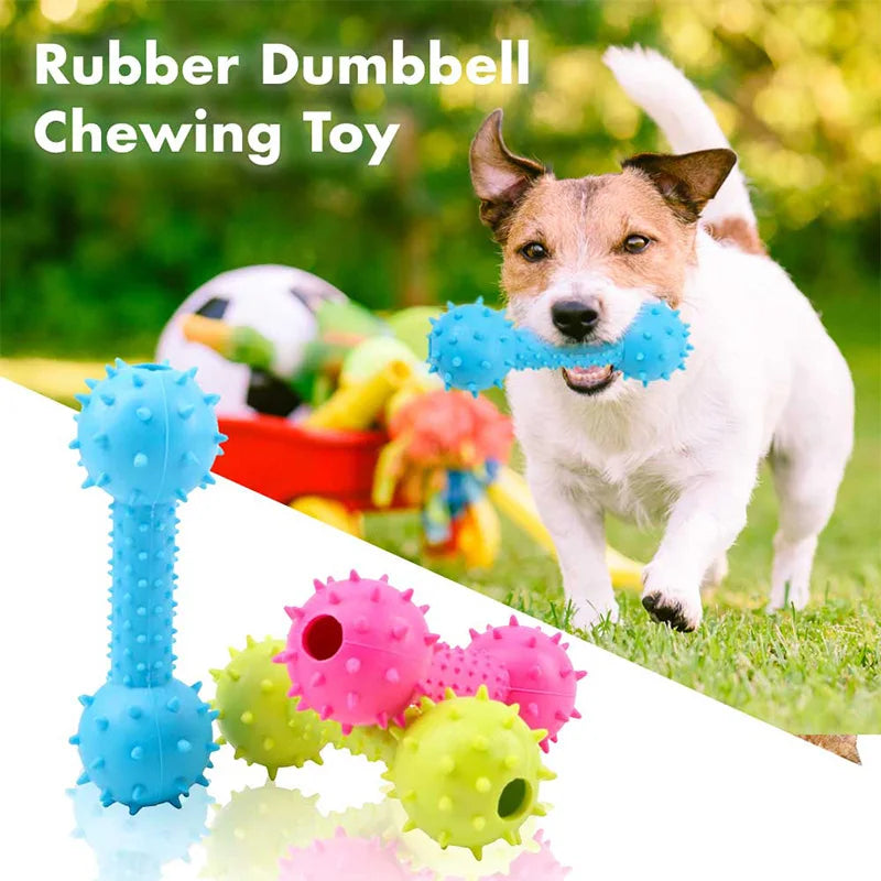 Robust Rubber Dumbbell Dog Toy-My Little Pet